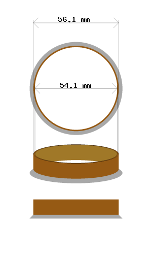 Hub centric ring 56.1 → 54.1 mm