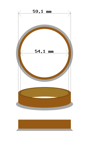 Hub centric ring 59.1 → 54.1 mm