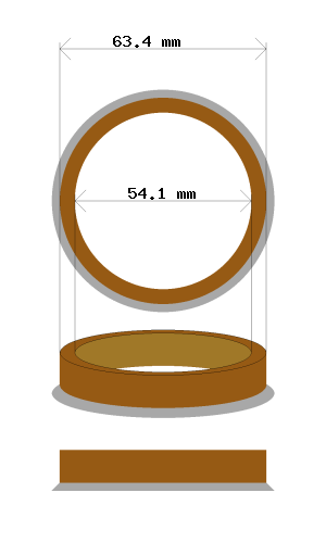 Hub centric ring 63.4 → 54.1 mm