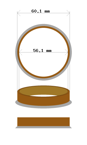 Hub centric ring 60.1 → 56.1 mm