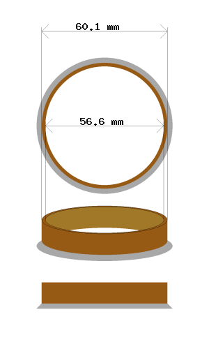 Hub centric ring 60.1 → 56.6 mm