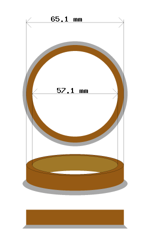 Hub centric ring 65.1 → 57.1 mm