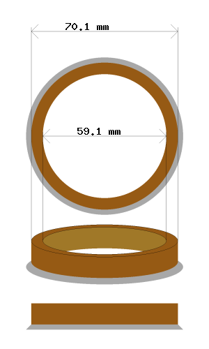 Hub centric ring 70.1 → 59.1 mm