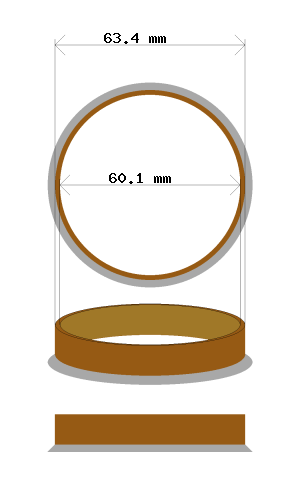 Hub centric ring 63.4 → 60.1 mm