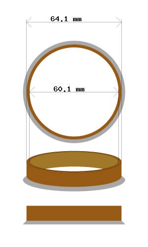 Hub centric ring 64.1 → 60.1 mm