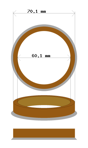 Hub centric ring 70.1 → 60.1 mm