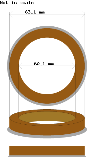 Hub centric ring 83.1 → 60.1 mm