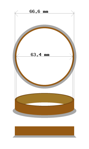 Hub centric ring 66.6 → 63.4 mm