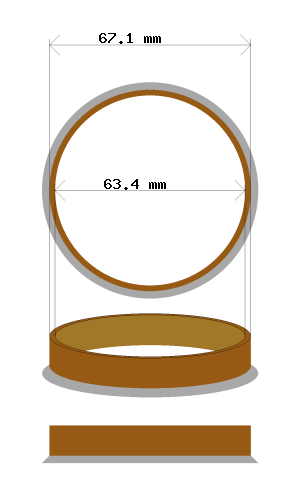 Hub centric ring 67.1 → 63.4 mm