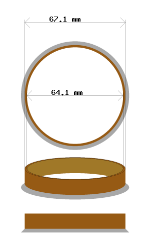 Hub centric ring 67.1 → 64.1 mm