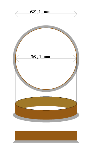 Hub centric ring 67.1 → 66.1 mm
