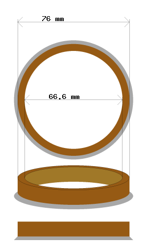 Hub centric ring 76.0 → 66.6 mm