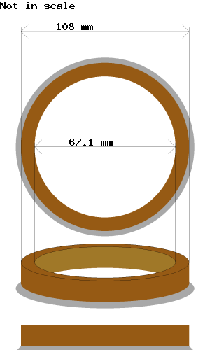 Hub centric ring 108.0 → 67.1 mm