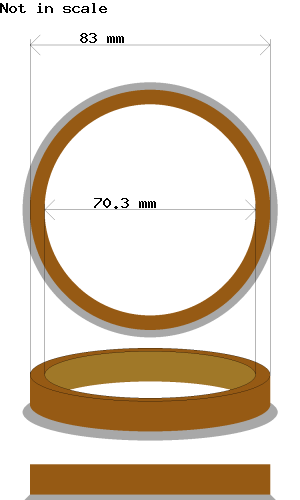 Hub centric ring 83.0 → 70.3 mm