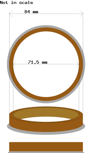 Hub centric ring 84.0 → 71.5 mm