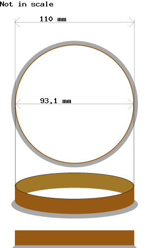 Hub centric ring 110.0 → 93.1 mm